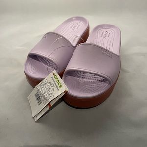 NWT crocs platform slide size 6